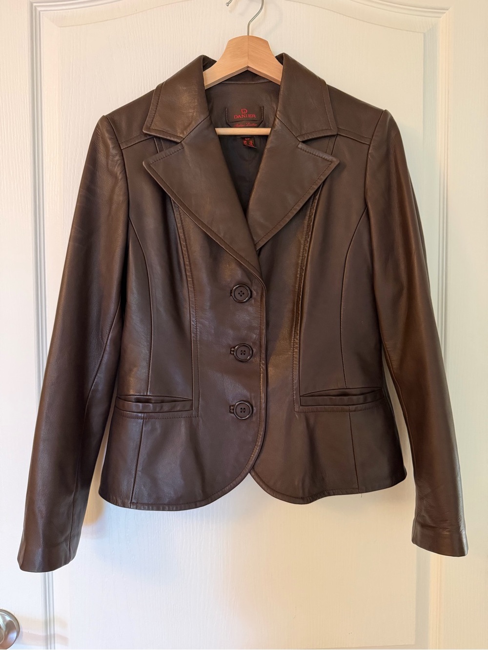 Daniel Leather Brown Blazer Jacket